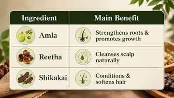 5. Amla, Reetha & Shikakai: The Ancient Hair Trio for Naturally Healthy Hair