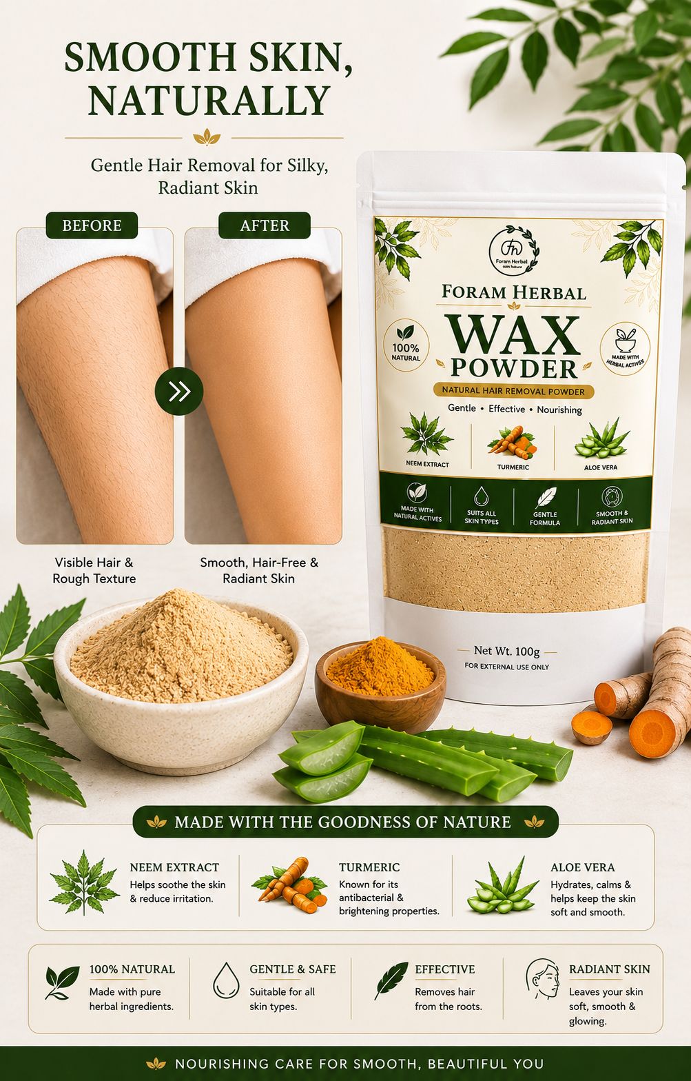 Foram Herbal Wax Powder