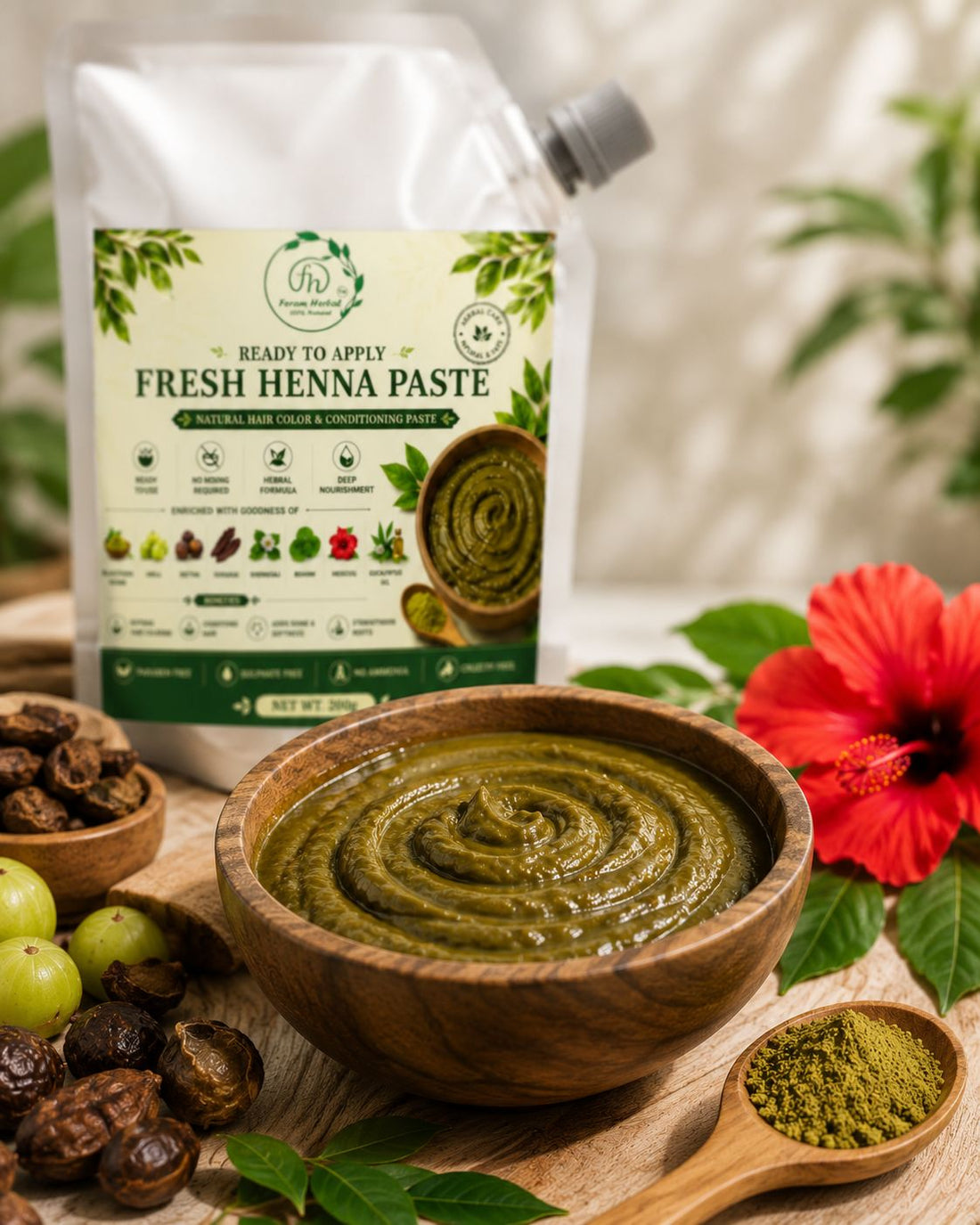 Foram Herbal Ready To Apply Fresh Henna Paste